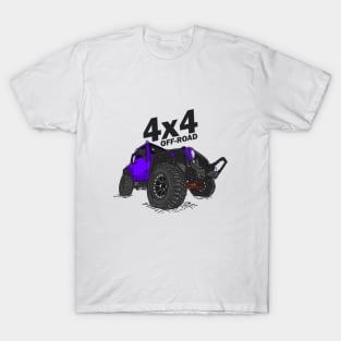 4x4 Off Road Jeep Purple T-Shirt